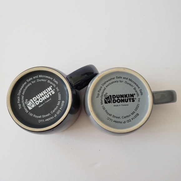 Dunkin Donuts Snowflake Shimmer Iridescent Coffee Mug Set of 2 Gray Gunmetal - Picture 8 of 9